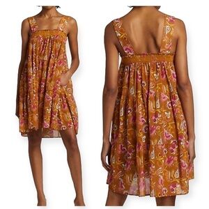 NWT Xirena Milly Floral Print Trapeze Dress, Size M
